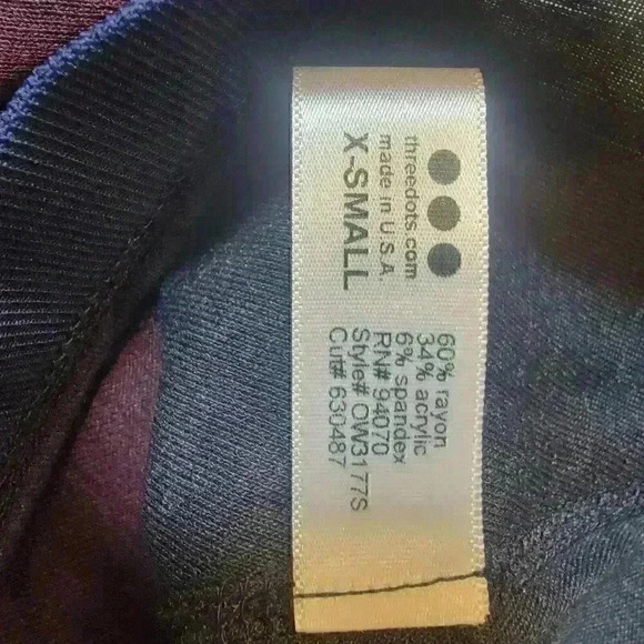 Three Dots Women's Skirt Black Red Colorblock A Line Swing Size XS - Picture 6 of 8